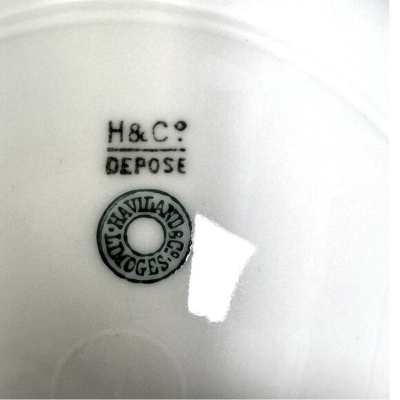 Antique 1910-1920 Haviland & Co. Limoges 'Amber Rose' Octagonal Plates-5 Pieces - Picture 7 of 9